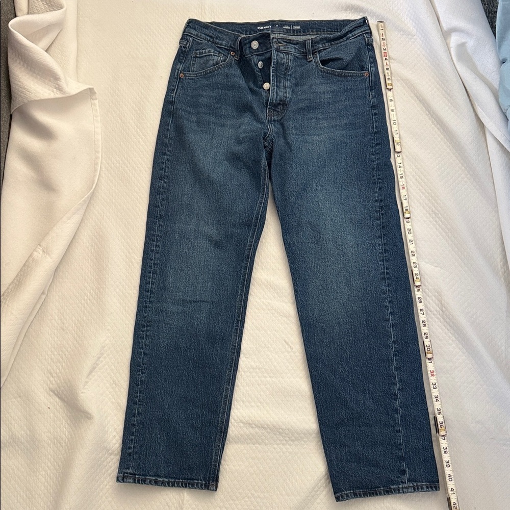 Old Navy Mid-rise The Slouchy Straight Leg Blue Jeans. Size 6 tall